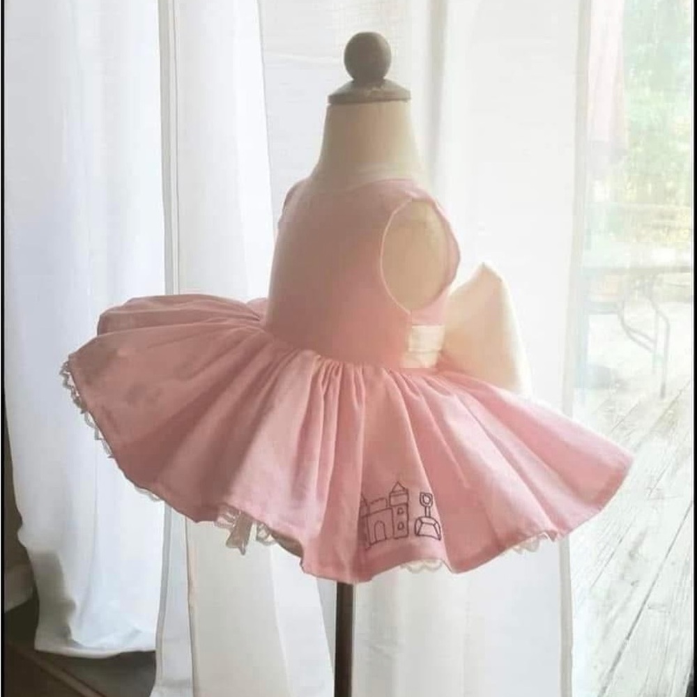 The Paper Doll Clothing - Seaside Dress - 6/12 month comes with bloomers